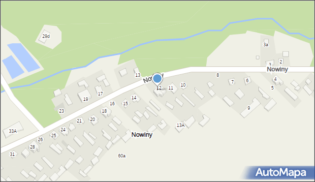 Nowiny, Nowiny, 12B, mapa Nowiny