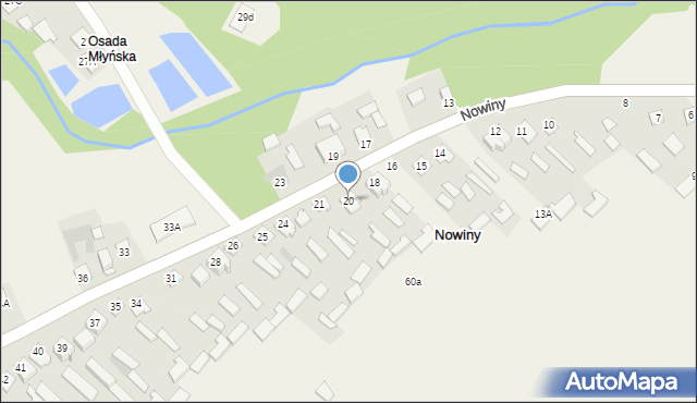Nowiny, Nowiny, 20, mapa Nowiny