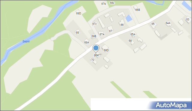 Nowiny, Nowiny, 66A, mapa Nowiny