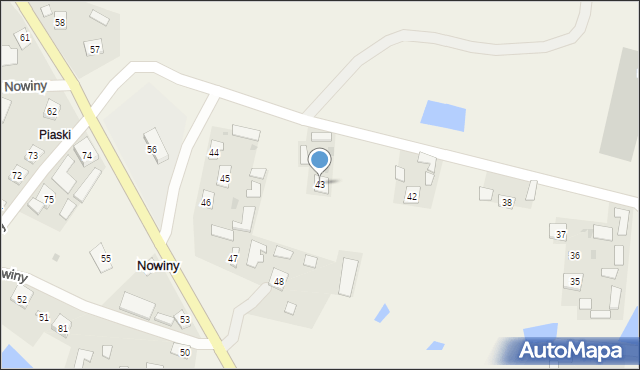 Nowiny, Nowiny, 43, mapa Nowiny