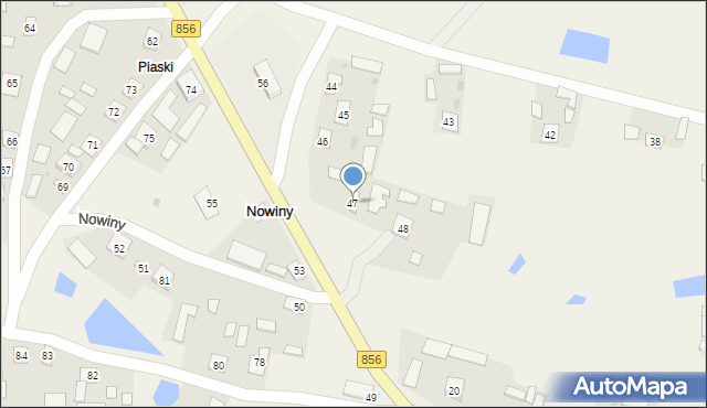 Nowiny, Nowiny, 47, mapa Nowiny