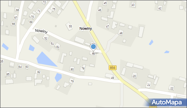 Nowiny, Nowiny, 50, mapa Nowiny