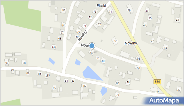 Nowiny, Nowiny, 52, mapa Nowiny