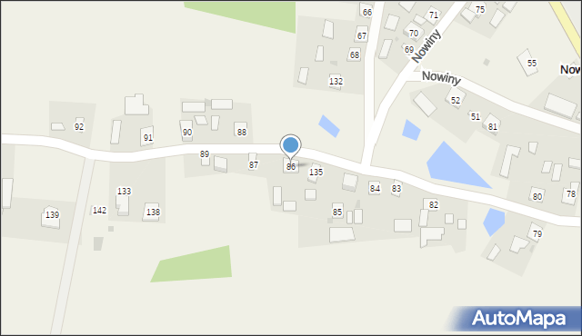 Nowiny, Nowiny, 86, mapa Nowiny