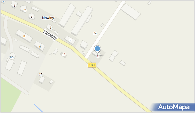 Nowiny, Nowiny, 1, mapa Nowiny