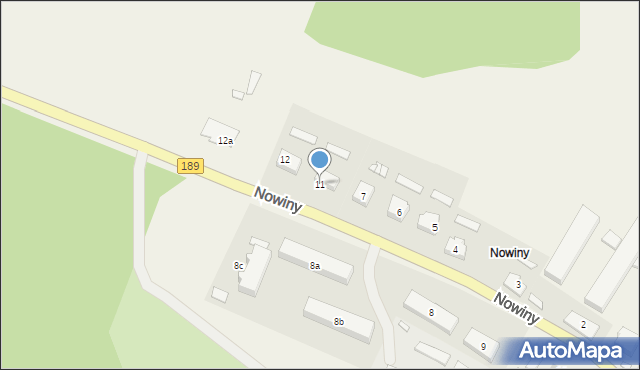 Nowiny, Nowiny, 11, mapa Nowiny
