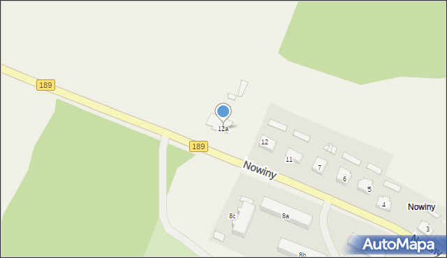 Nowiny, Nowiny, 12a, mapa Nowiny