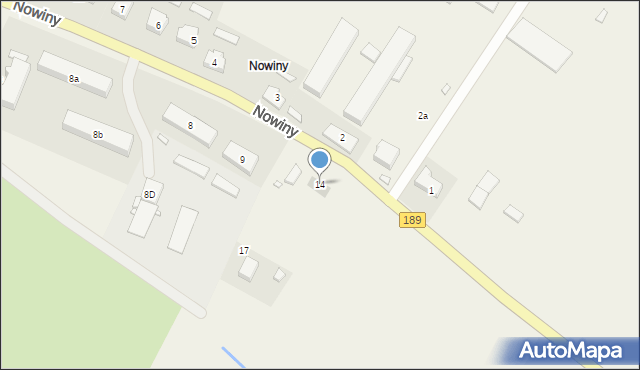 Nowiny, Nowiny, 14, mapa Nowiny