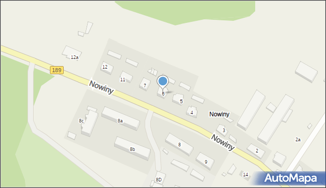 Nowiny, Nowiny, 6, mapa Nowiny