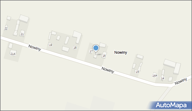 Nowiny, Nowiny, 17A, mapa Nowiny