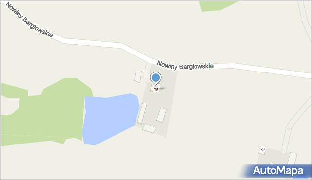 Nowiny Bargłowskie, Nowiny Bargłowskie, 36, mapa Nowiny Bargłowskie