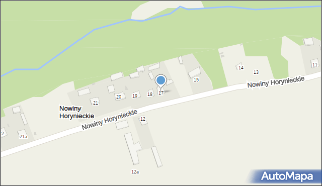 Nowiny Horynieckie, Nowiny Horynieckie, 17, mapa Nowiny Horynieckie