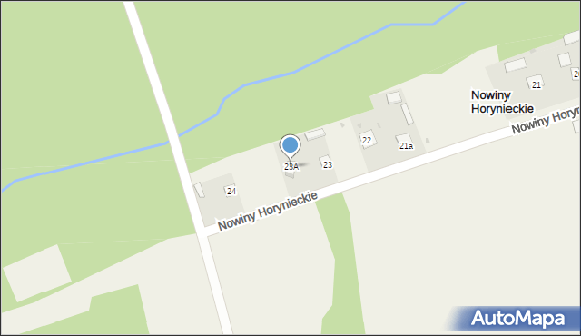 Nowiny Horynieckie, Nowiny Horynieckie, 23A, mapa Nowiny Horynieckie