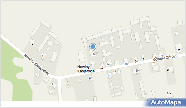 Nowiny Kasjerskie, Nowiny Kasjerskie, 11a, mapa Nowiny Kasjerskie