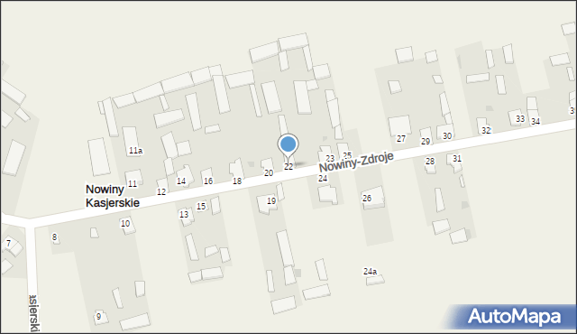 Nowiny Kasjerskie, Nowiny Kasjerskie, 22, mapa Nowiny Kasjerskie