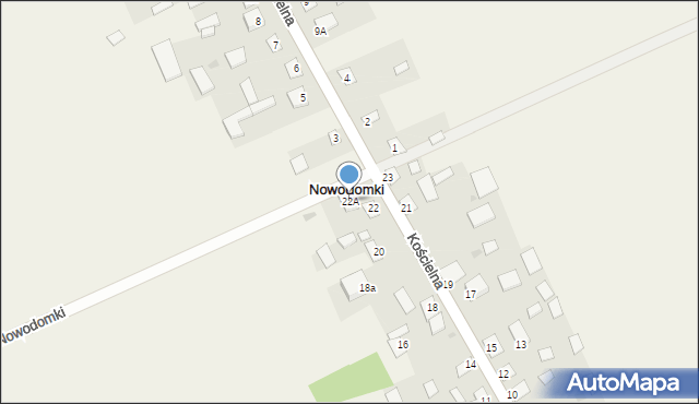 Nowodomki, Nowodomki, 22A, mapa Nowodomki