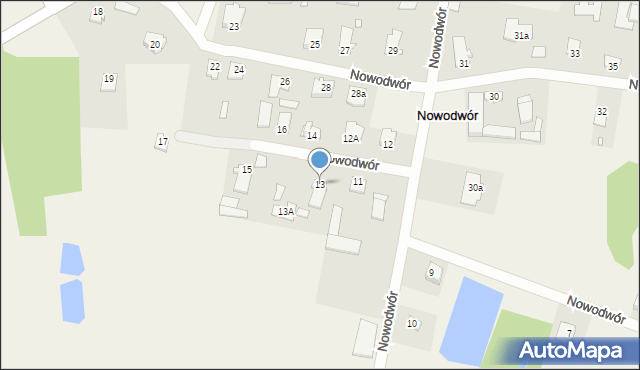 Nowodwór, Nowodwór, 13, mapa Nowodwór