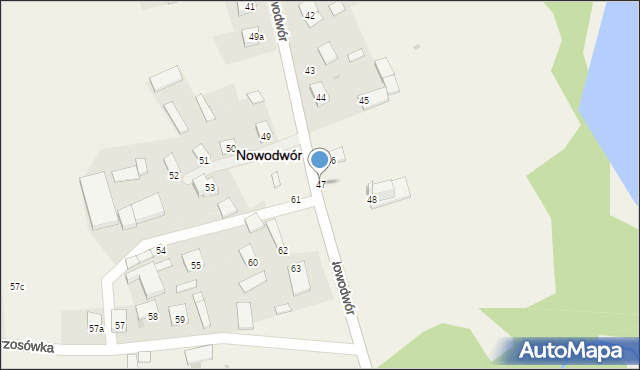 Nowodwór, Nowodwór, 47, mapa Nowodwór