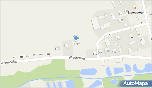 Nowodwór, Nowodwór, 57c, mapa Nowodwór