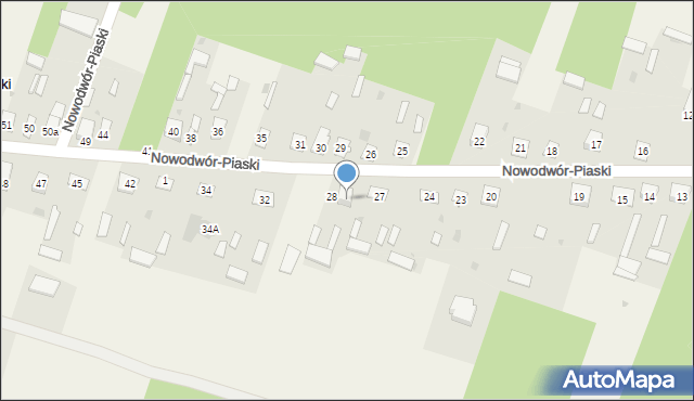 Nowodwór-Piaski, Nowodwór-Piaski, 28A, mapa Nowodwór-Piaski