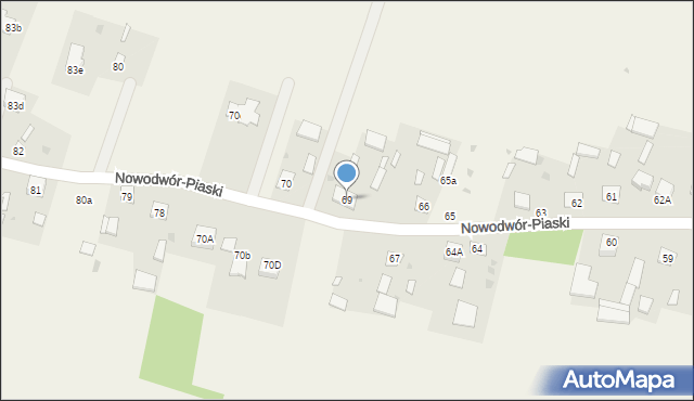 Nowodwór-Piaski, Nowodwór-Piaski, 69, mapa Nowodwór-Piaski