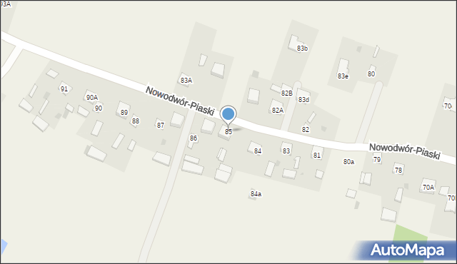 Nowodwór-Piaski, Nowodwór-Piaski, 85, mapa Nowodwór-Piaski
