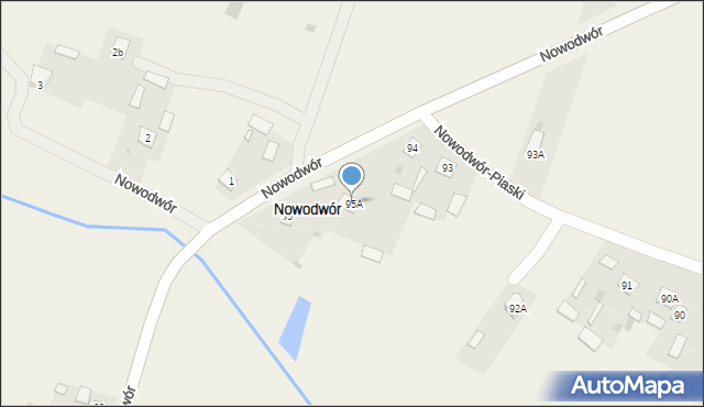 Nowodwór-Piaski, Nowodwór-Piaski, 95A, mapa Nowodwór-Piaski