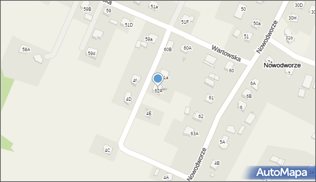 Nowodworze, Nowodworze, 62A, mapa Nowodworze