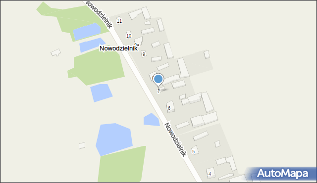 Nowodzielnik, Nowodzielnik, 7, mapa Nowodzielnik