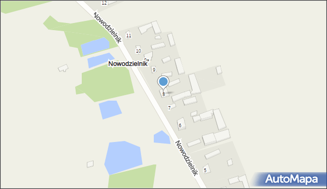 Nowodzielnik, Nowodzielnik, 8, mapa Nowodzielnik