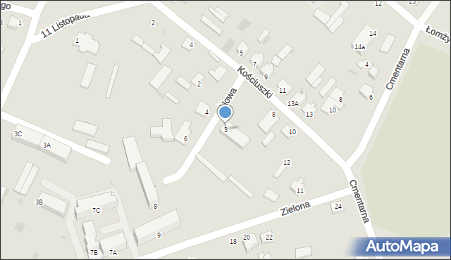 Nowogród, Nowa, 3, mapa Nowogród