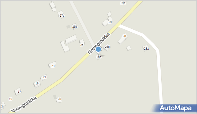 Nowogrodziec, Nowogrodzka, 26c, mapa Nowogrodziec