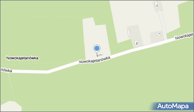 Nowokajetanówka, Nowokajetanówka, 9, mapa Nowokajetanówka