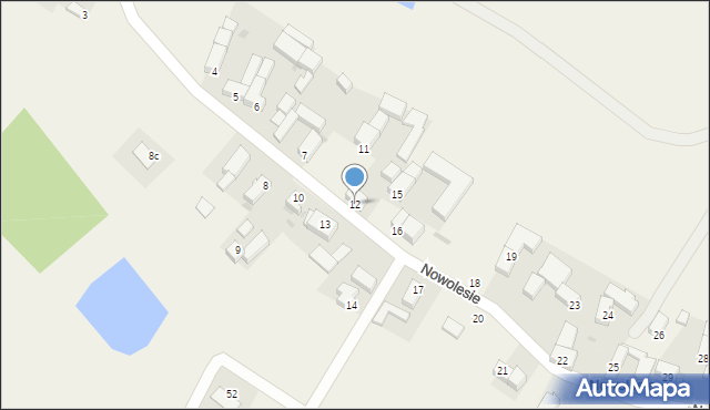 Nowolesie, Nowolesie, 12, mapa Nowolesie