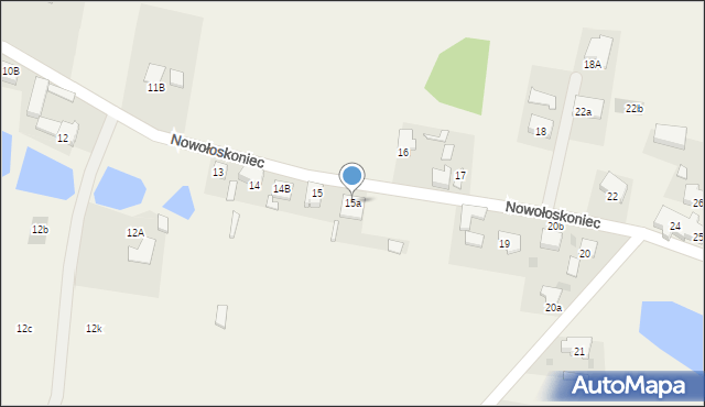 Nowołoskoniec, Nowołoskoniec, 15a, mapa Nowołoskoniec