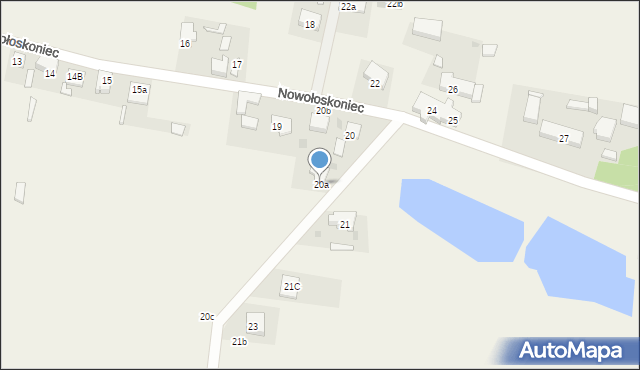 Nowołoskoniec, Nowołoskoniec, 20a, mapa Nowołoskoniec