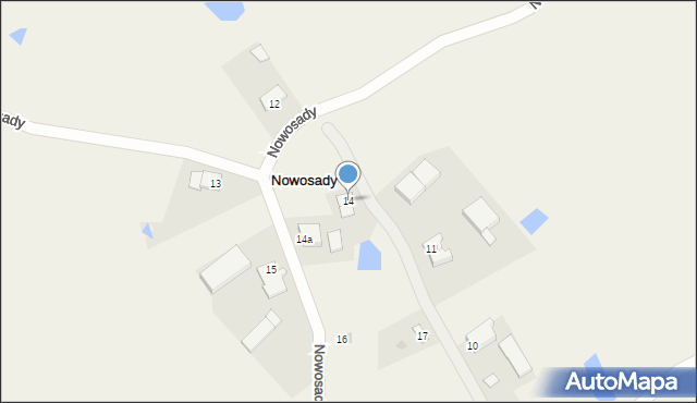 Nowosady, Nowosady, 14, mapa Nowosady