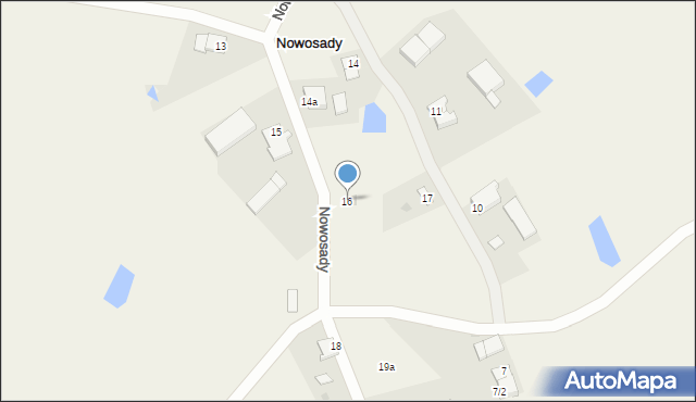 Nowosady, Nowosady, 16, mapa Nowosady