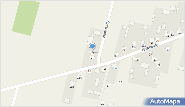 Nowosady, Nowosady, 13, mapa Nowosady