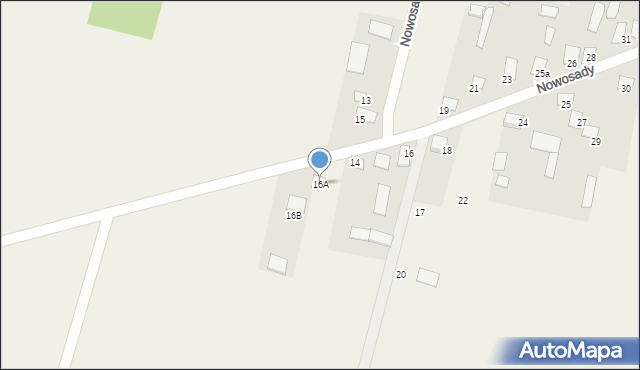 Nowosady, Nowosady, 16A, mapa Nowosady