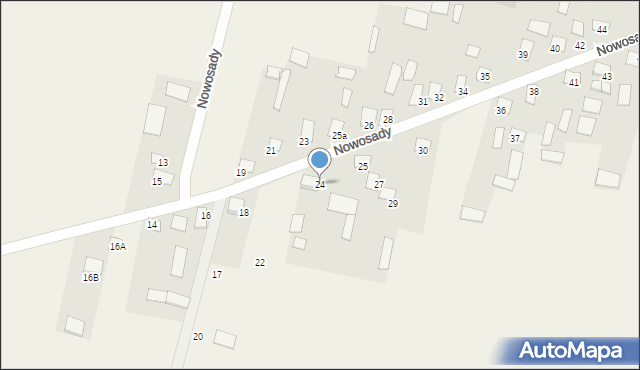 Nowosady, Nowosady, 24, mapa Nowosady