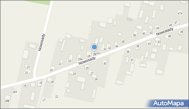 Nowosady, Nowosady, 28, mapa Nowosady