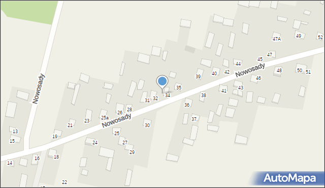 Nowosady, Nowosady, 33, mapa Nowosady