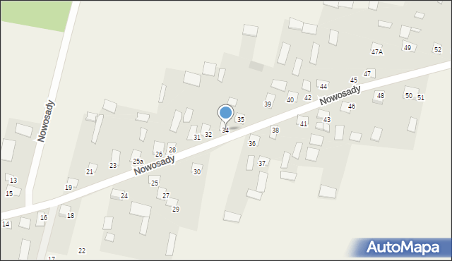 Nowosady, Nowosady, 34, mapa Nowosady