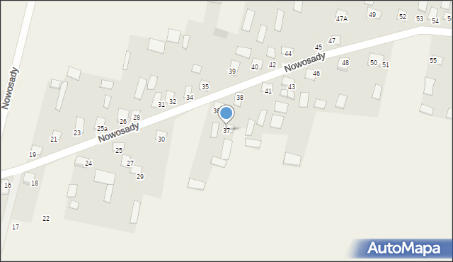 Nowosady, Nowosady, 37, mapa Nowosady