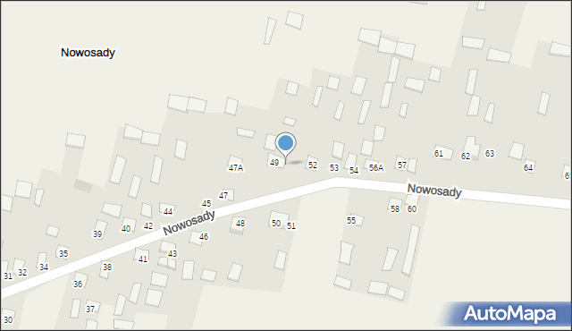 Nowosady, Nowosady, 49a, mapa Nowosady