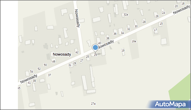 Nowosady, Nowosady, 23, mapa Nowosady