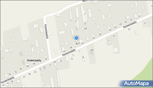 Nowosady, Nowosady, 36, mapa Nowosady