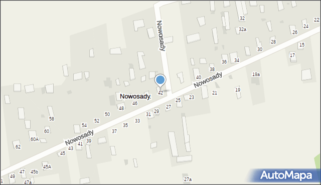 Nowosady, Nowosady, 42, mapa Nowosady