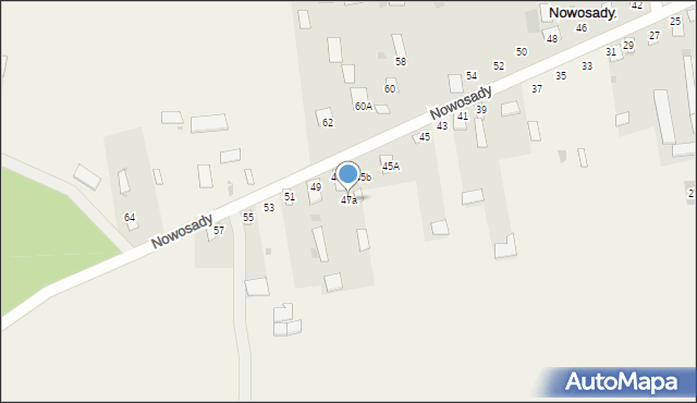 Nowosady, Nowosady, 47a, mapa Nowosady
